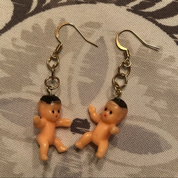 images How To Make Plastic Baby Earrings plastic dangly baby earrings